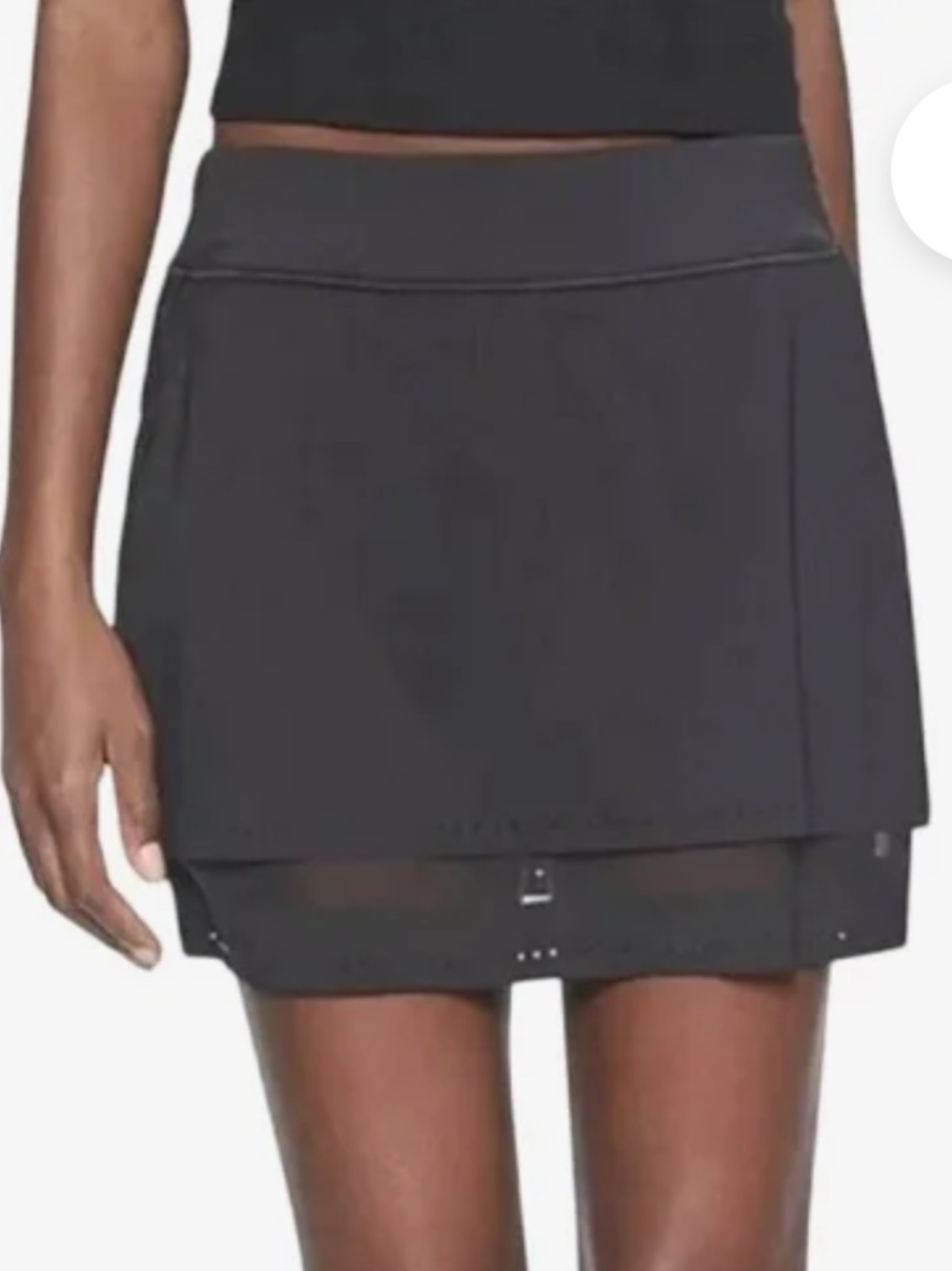 Woman’s Athleta Black Skort Laser Cut Trim Size XS